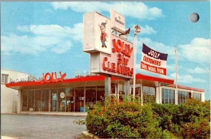 1960'S. JOLLY DRY CLEANERS. BELLEVILLE, NJ. BUSINESS CARD. ***