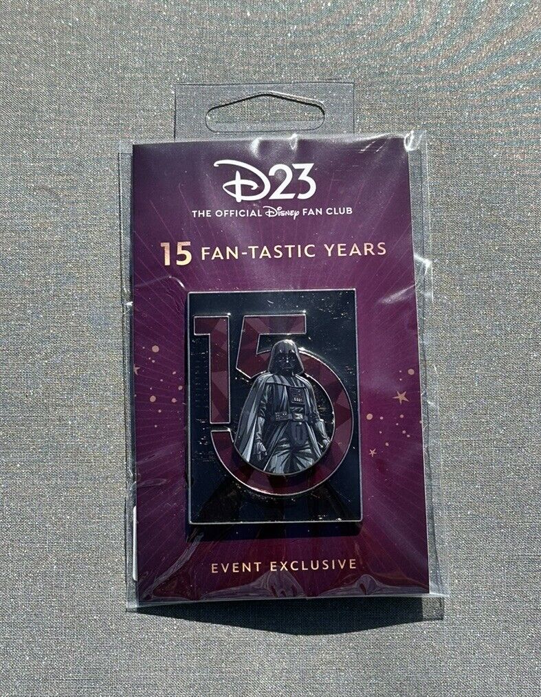 Disney Employee DEC D23 Fan Club 15 Fan-Tastic Years Star Wars Darth Vader Pin