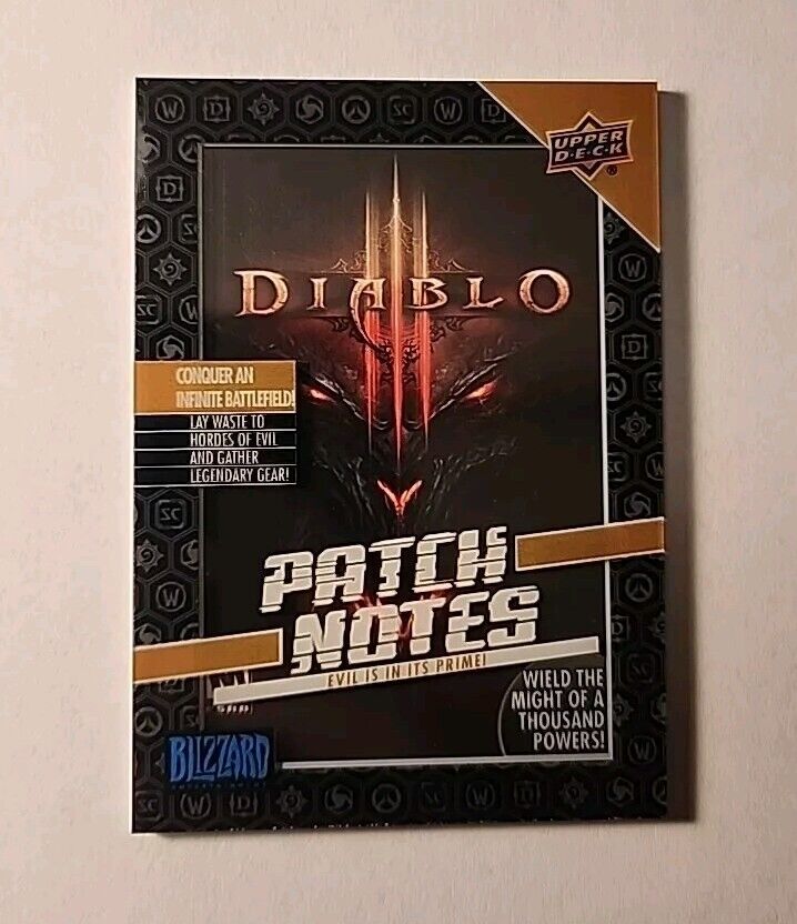 2023 Upper Deck Blizzard Legacy Collection: Diablo 3 Patch Notes. PN-6