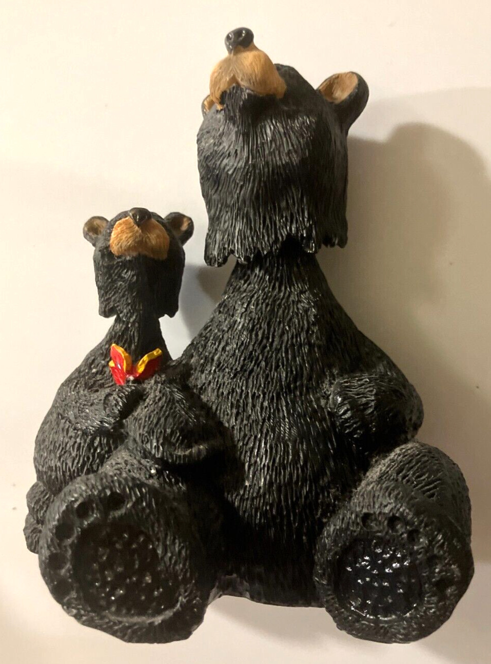 Vintage Resin Black Bears Bobbleheads Figurine VG Working Condition Rare