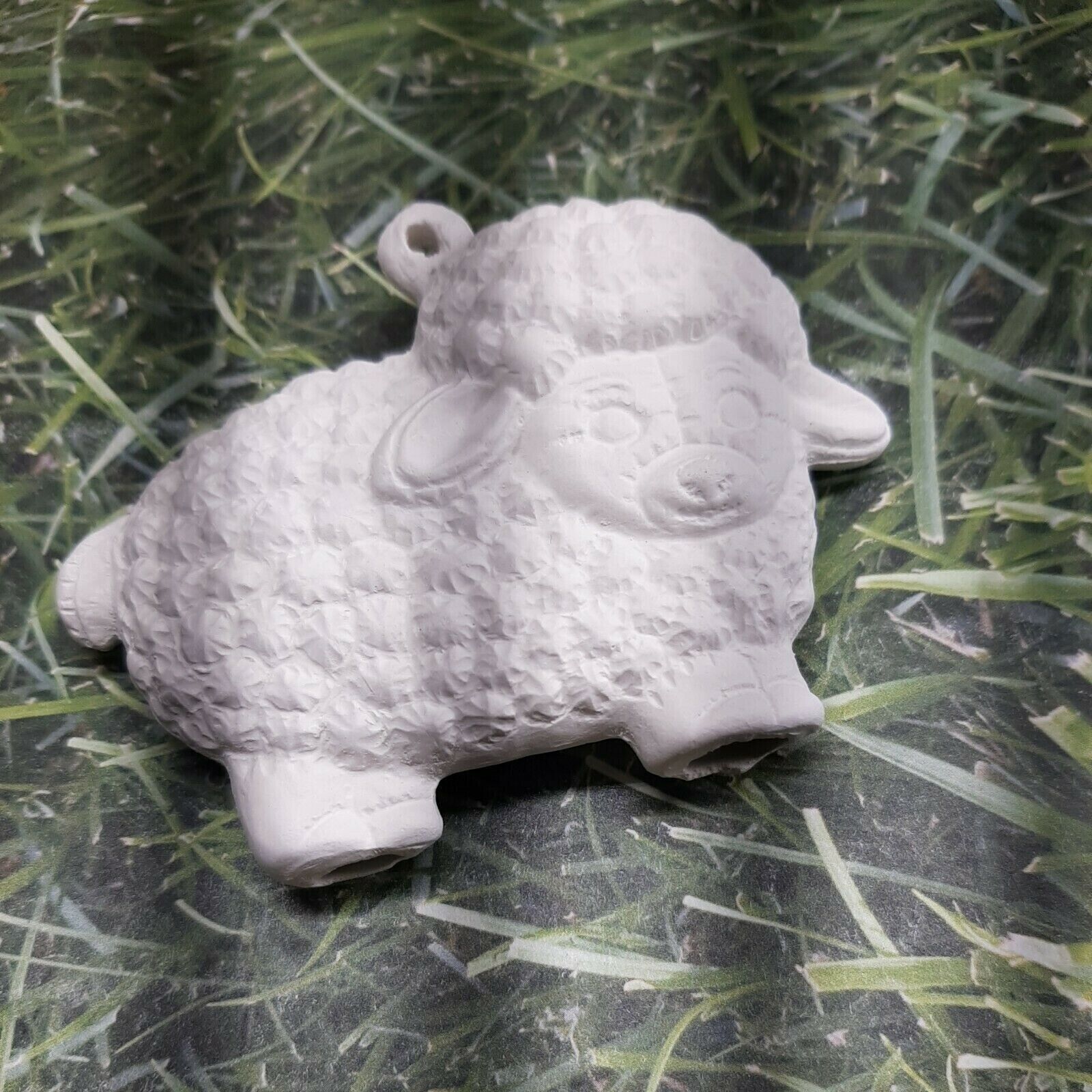 Sheep ceramic bisque-ready to paint-Christmas ornament S 302