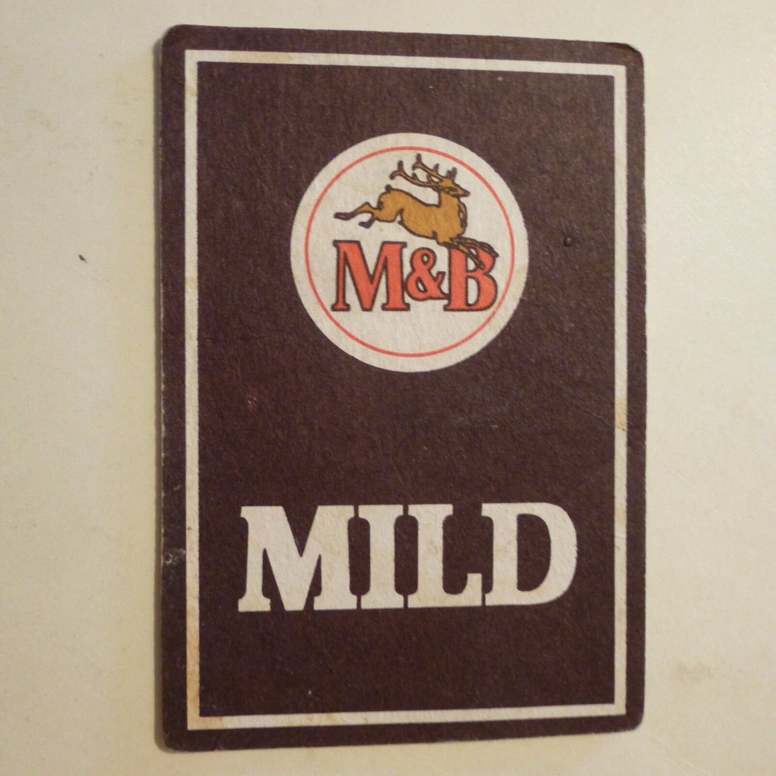 Beer COASTER: M&B Mild = Mitchells & Butler Cape Hill Brewery, UK ~ Deer Jumping