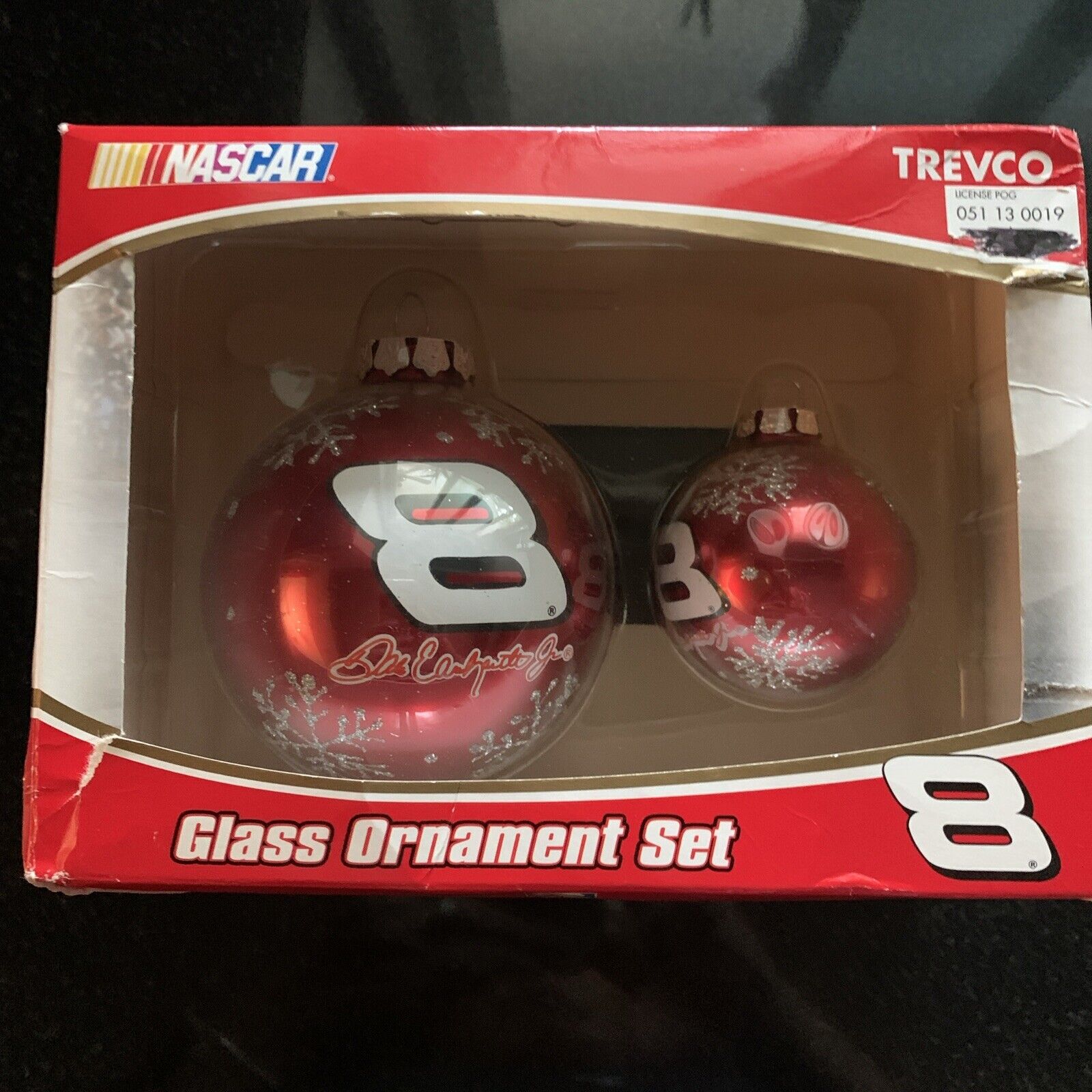 Vintage Nascar Dale Earnhardt Jr #8 2 Pack Ornament Set. New In Box