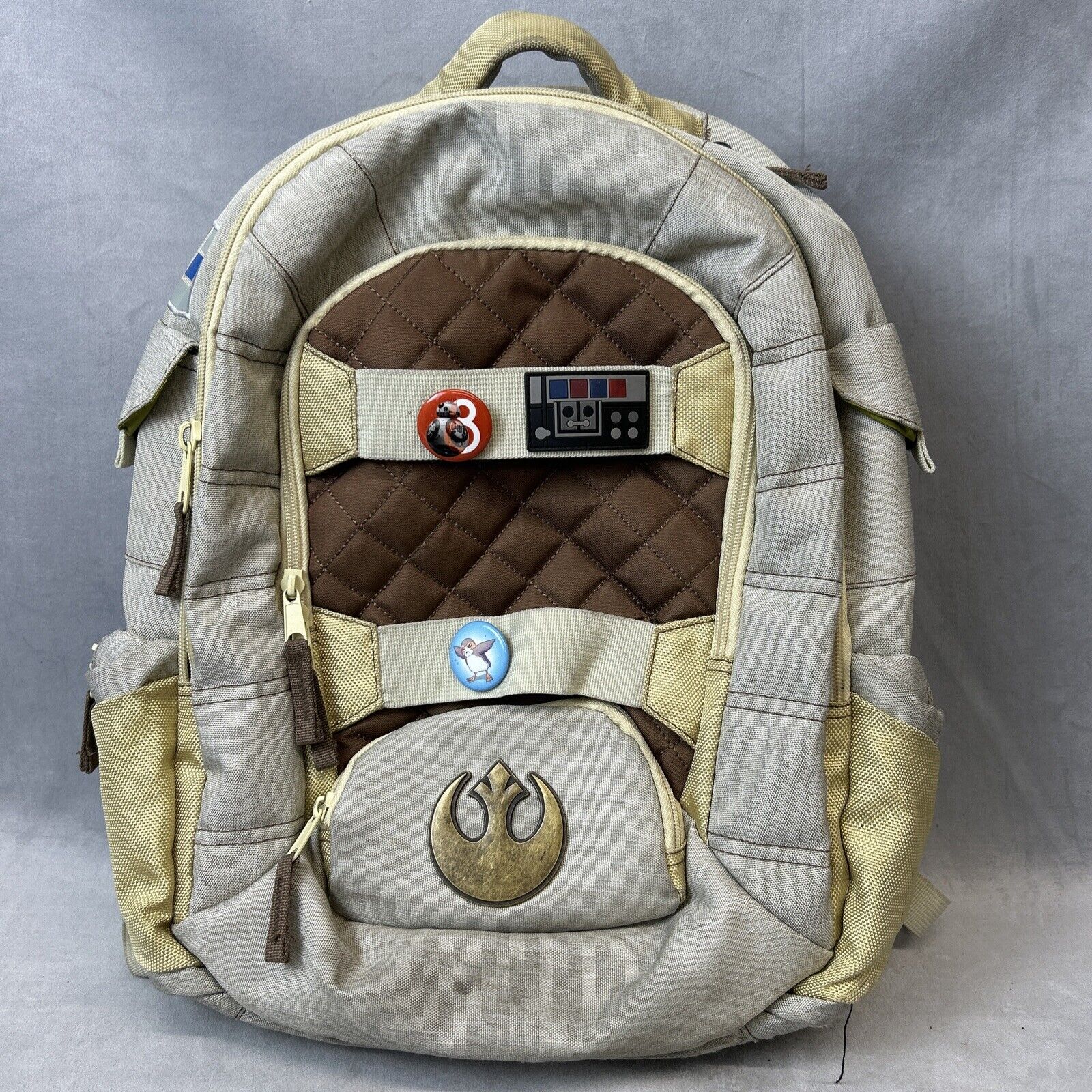 Disney Star Wars BIOWORLD Hoth Rebel Commando Themed Backpack Laptop Bag Pins