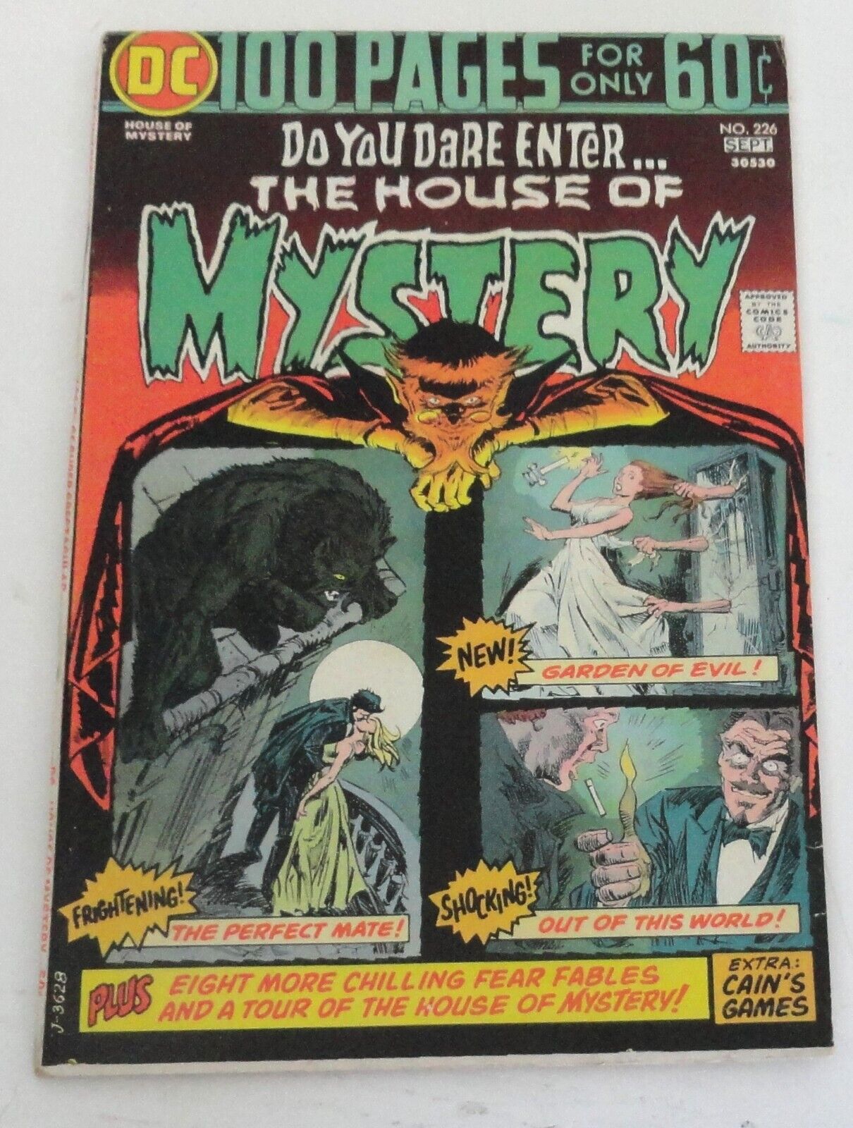 HOUSE OF MYSTERY  #226 100 PAGE GIANT VF/VF+ 1974