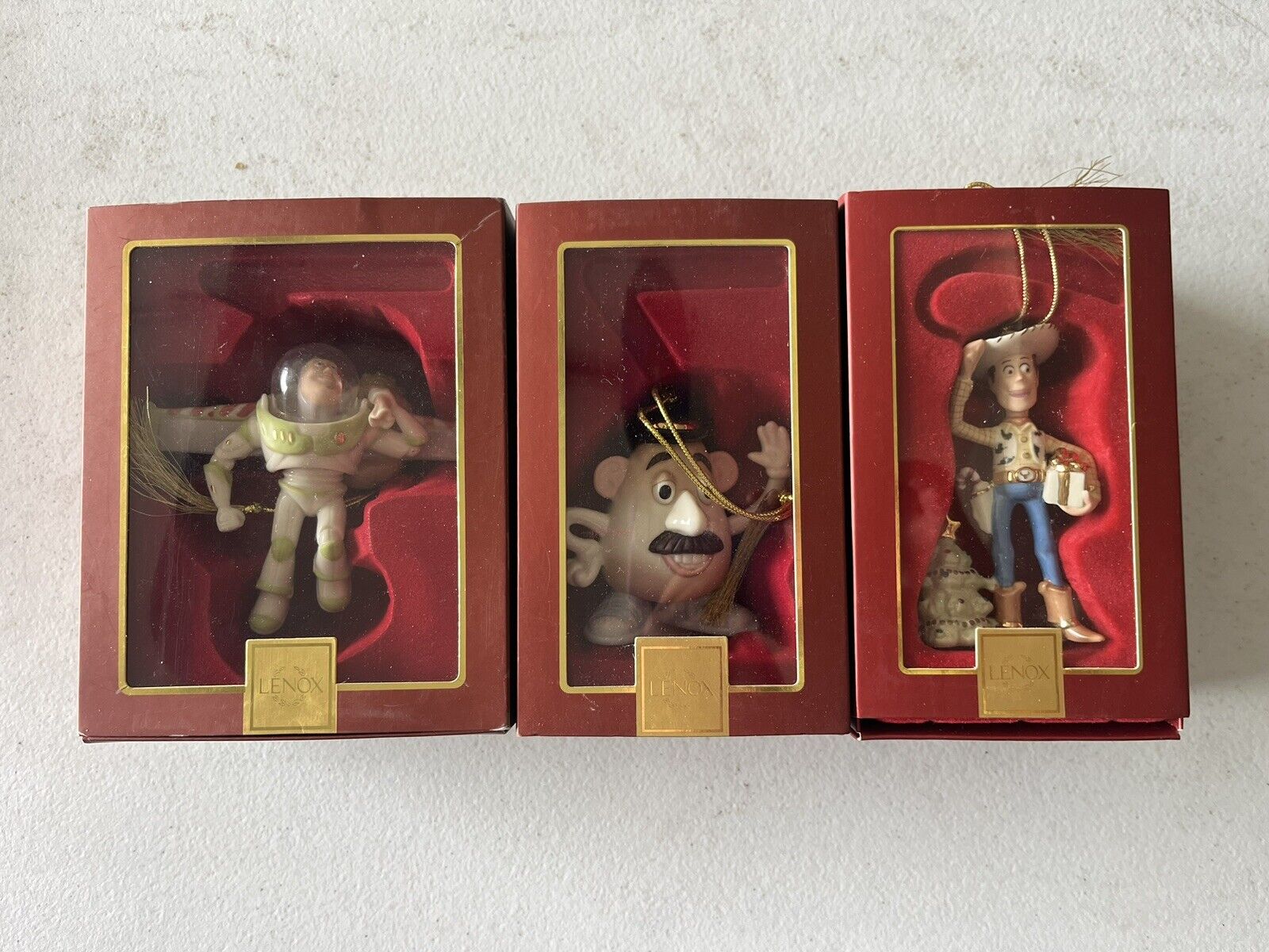 Lot Of 3 Lenox Toy Story Ornaments Woody Buzz Mr. Potato Head