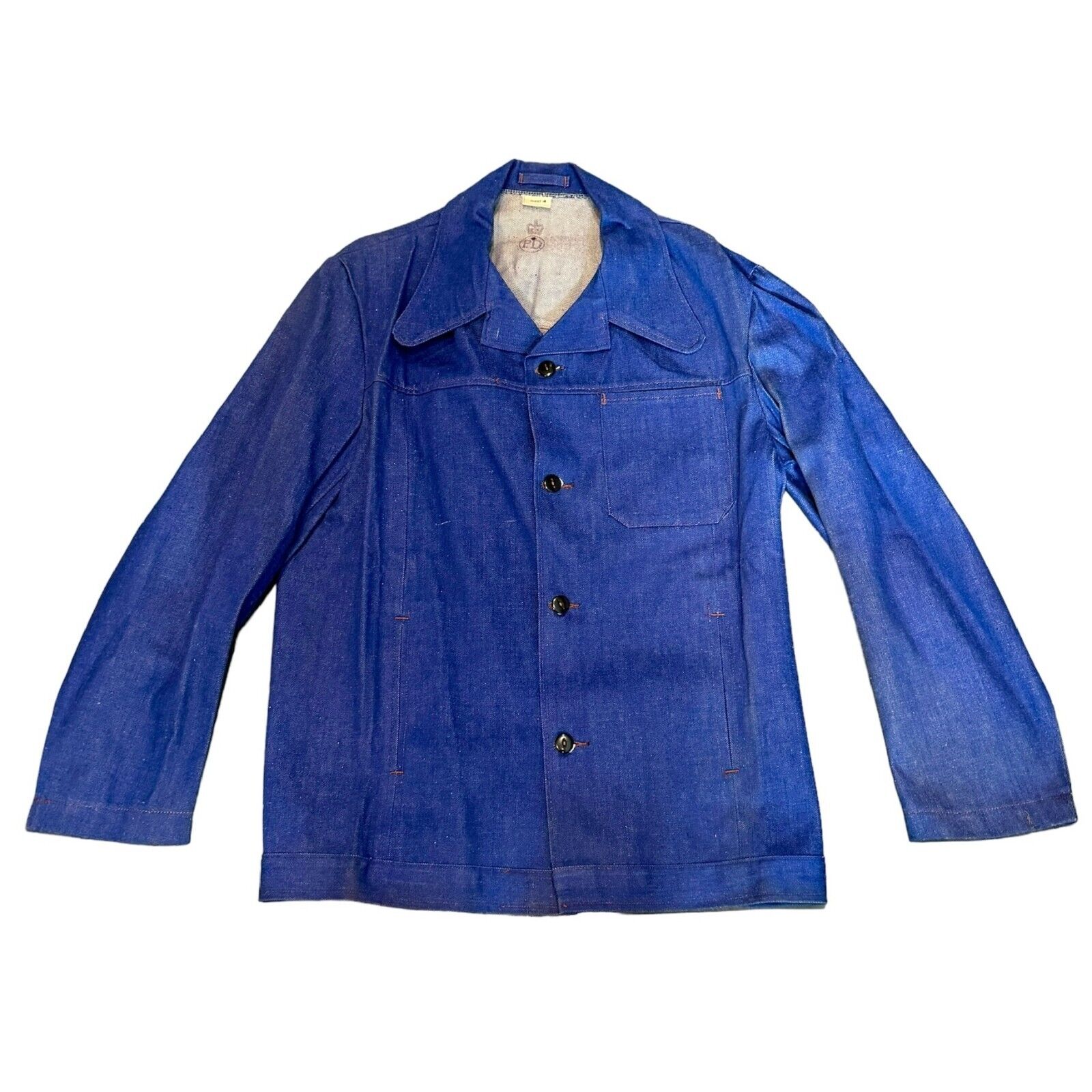 Vintage Dartmoor UK Prison Issue Uniform Denim Jacket Blue Size 44