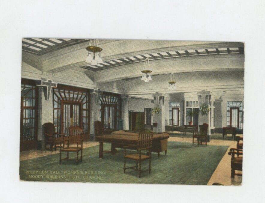 Vintage Postcard   CHICAGO, IL  RECEPTION HALL WOMENS BIBLE INSTITUE   UNPOSTED