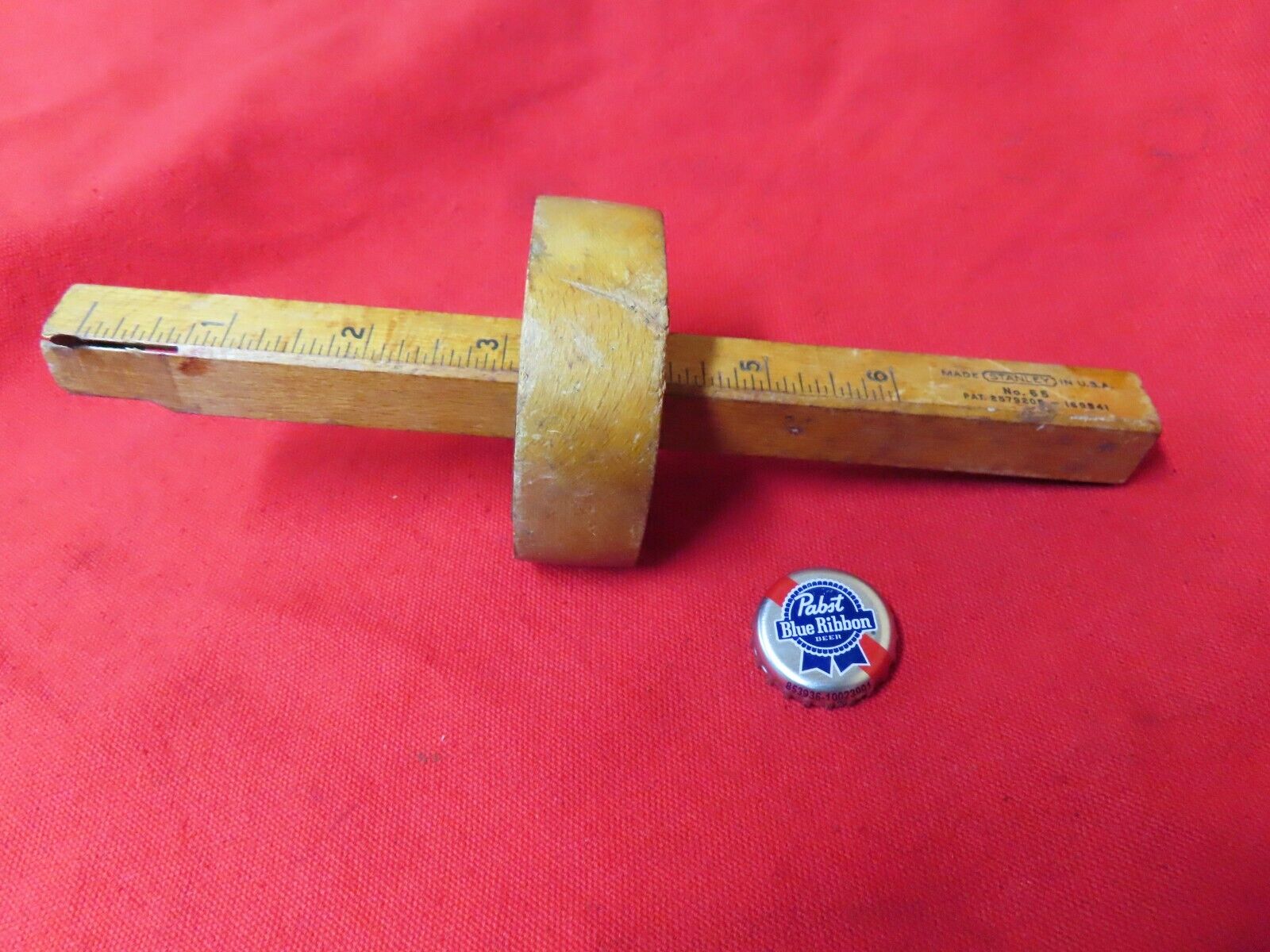 Vtg Stanley No.65 marking gauge,brass/hardwood~GD+🤠🤠🤠#S10.1.23