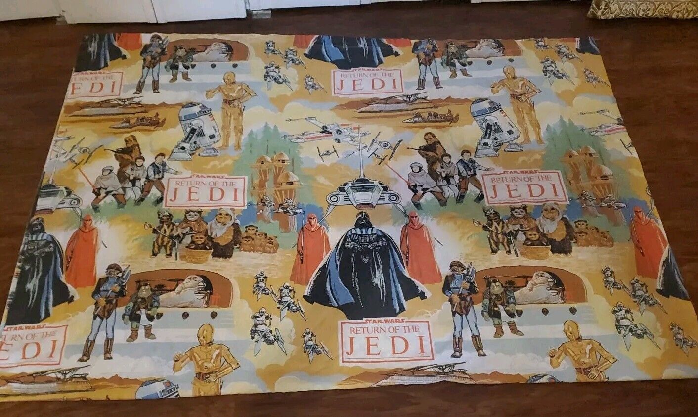 Vintage 80s Star Wars Return of the Jedi Twin Set Sheets 1983 Bedding Ewok