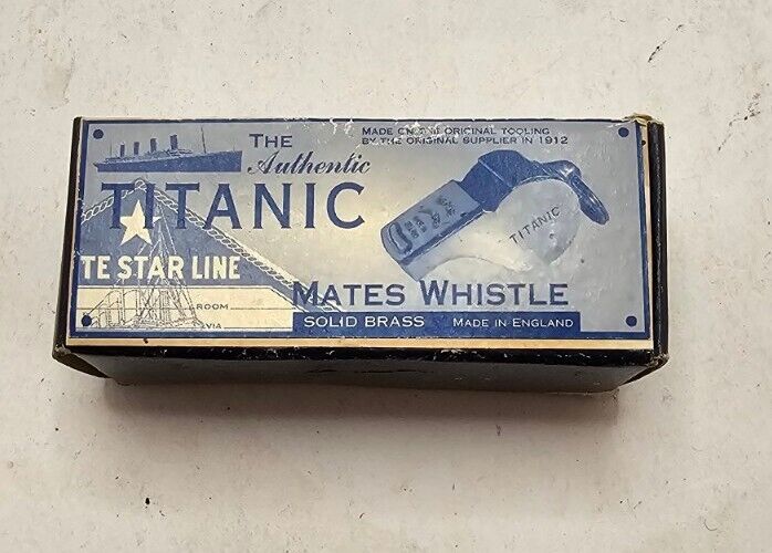 The Authentic TITANIC MATES WHISTLE Certificate of Authenticity. New In Box. M9