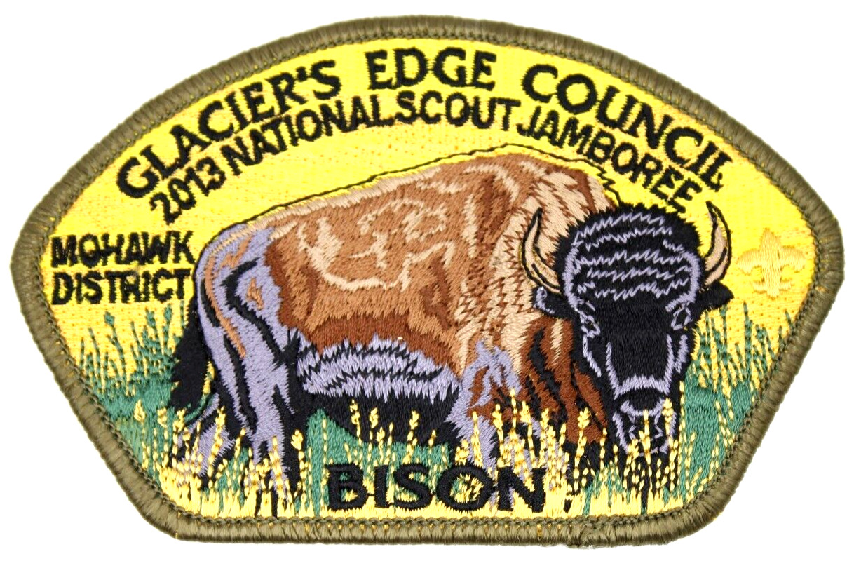 2013 National Jamboree CSP Glacier's Edge Council Patch Wisconsin WI Bison