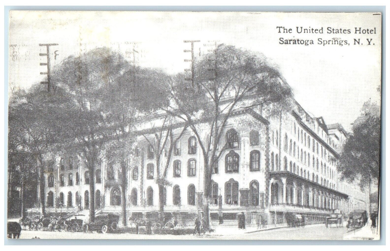 c1910's The United States Hotel & Restaurant Saratoga Springs New York Postcard