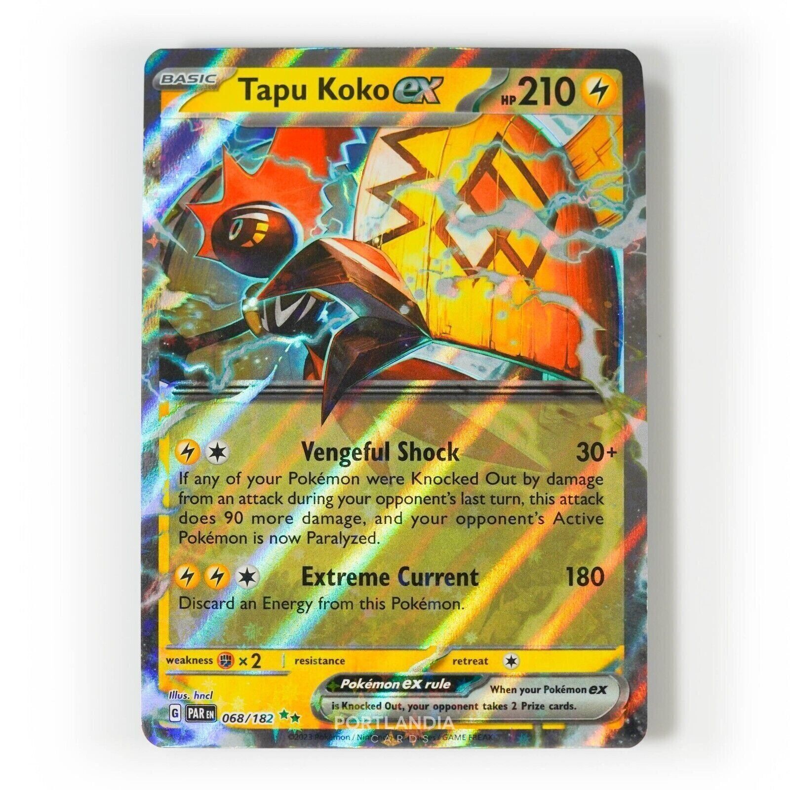 Pokemon - Tapu Koko ex - 068/182 - SV Paradox Rift - Half Art Card