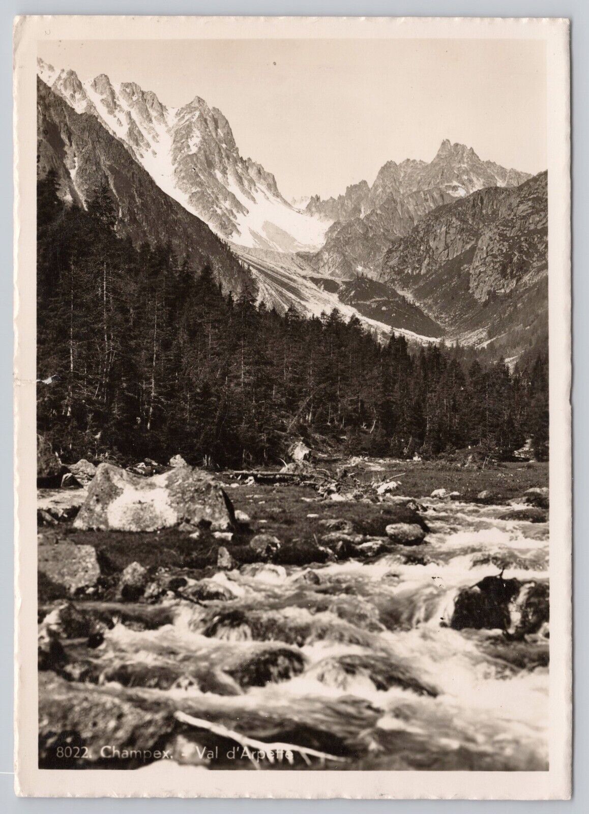 Champex Orsieres Switzerland, Val d\'Arpette, Vintage RPPC Real Photo Postcard