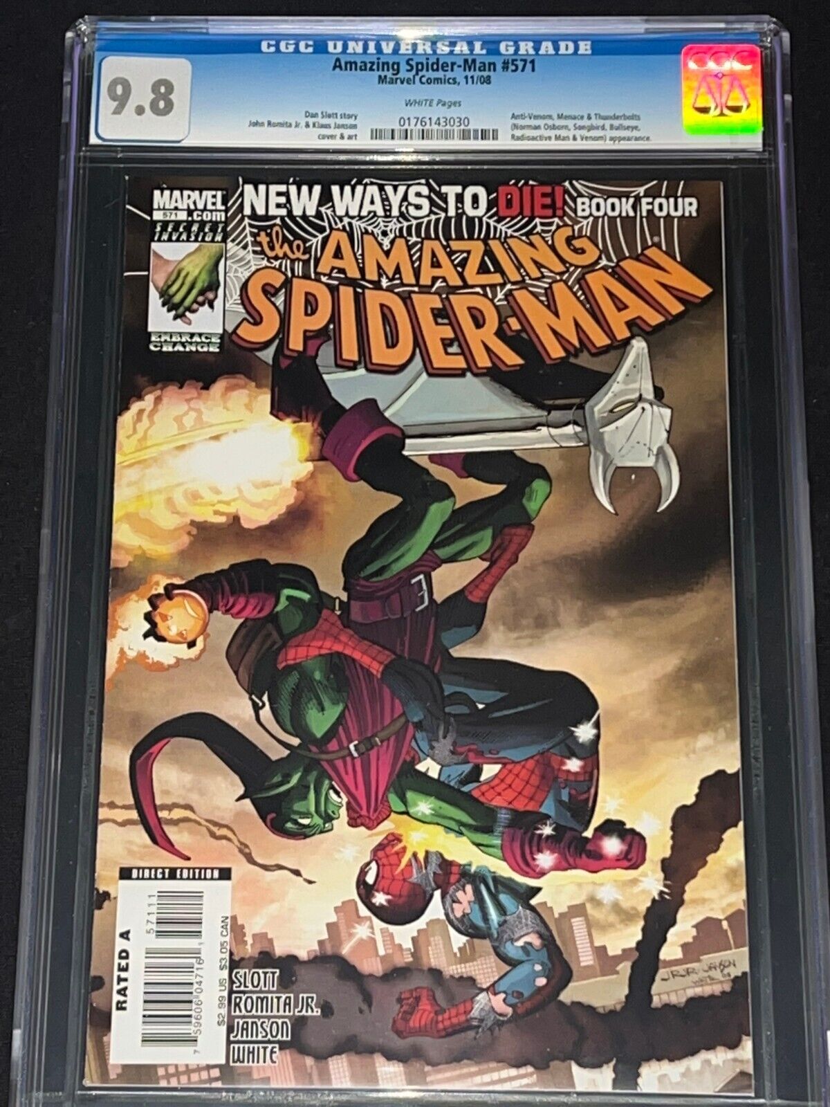 Amazing Spider-Man #571 CGC 9.8 - Green Goblin & Anti-Venom Appearance - 2008