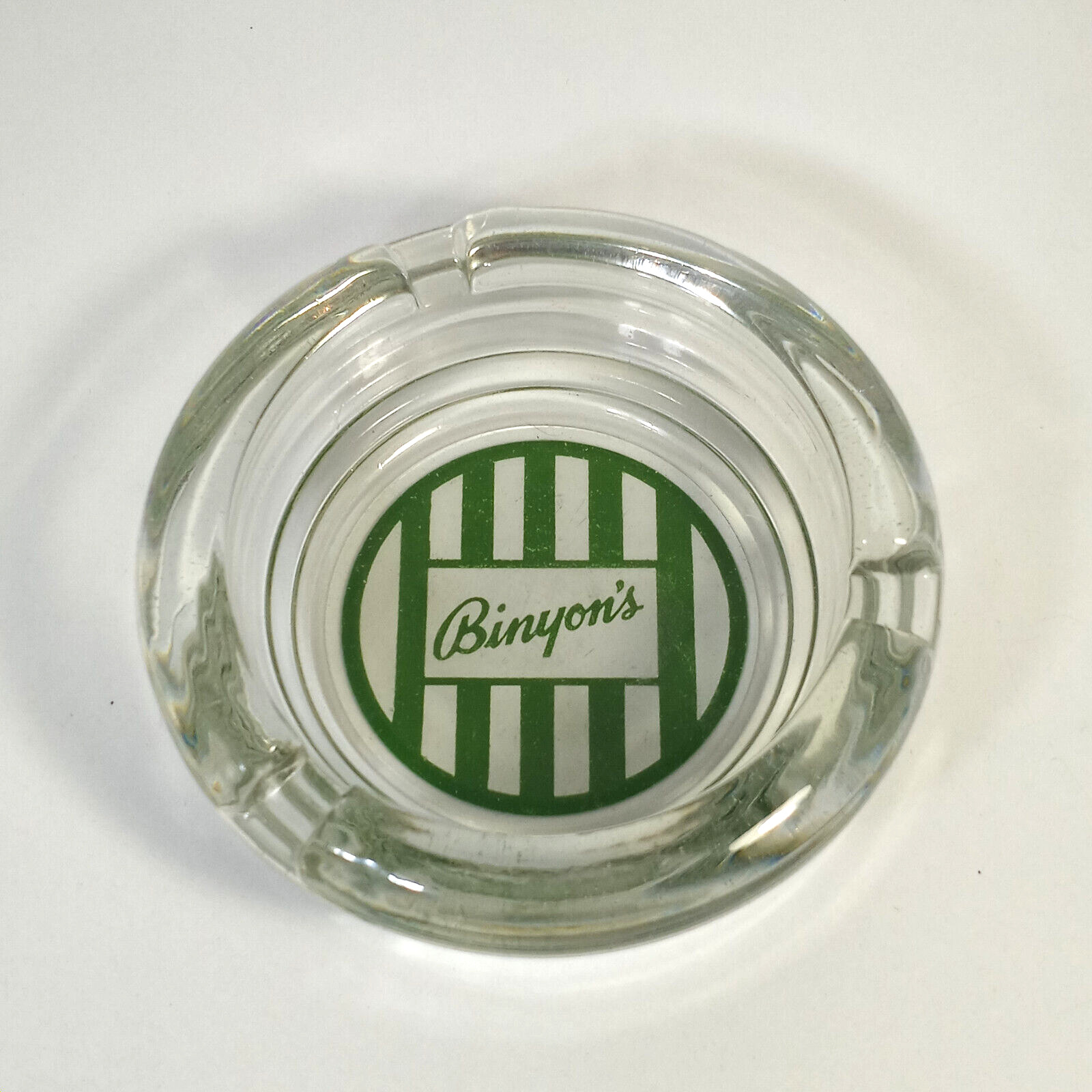 Vintage Binion\'s Clear Round Ashtray The One not in the gift Shops.
