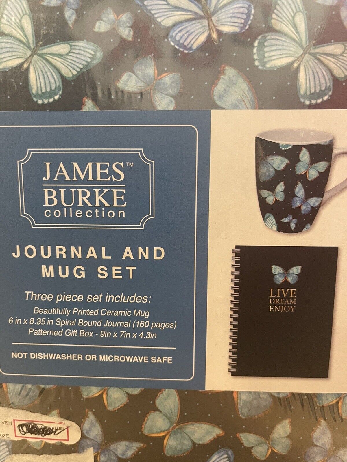 James Burke Collection -Live Dream Enjoy Coffee Mug Journal
