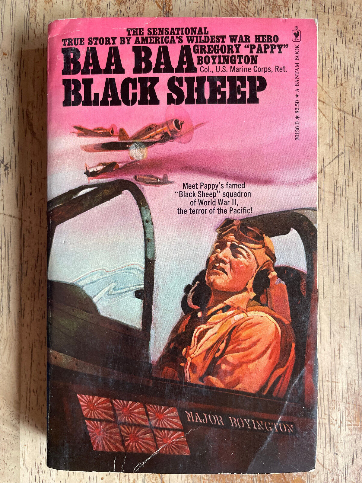 Gregory Pappy Boyington BAA BAA BLACK SHEEP 1981 Squadron Great Cover Art