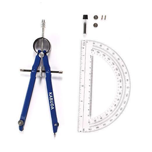 Professional Precision Compass Set, Metal Blue Professional Precision Compass