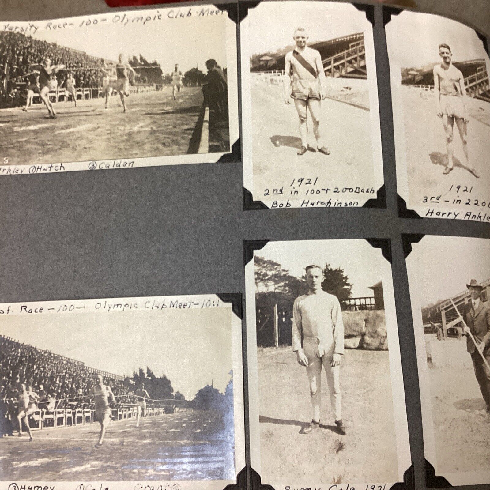 1920 UC Berkeley Track Photo Album Scrapbook W Football & Fraternity Life