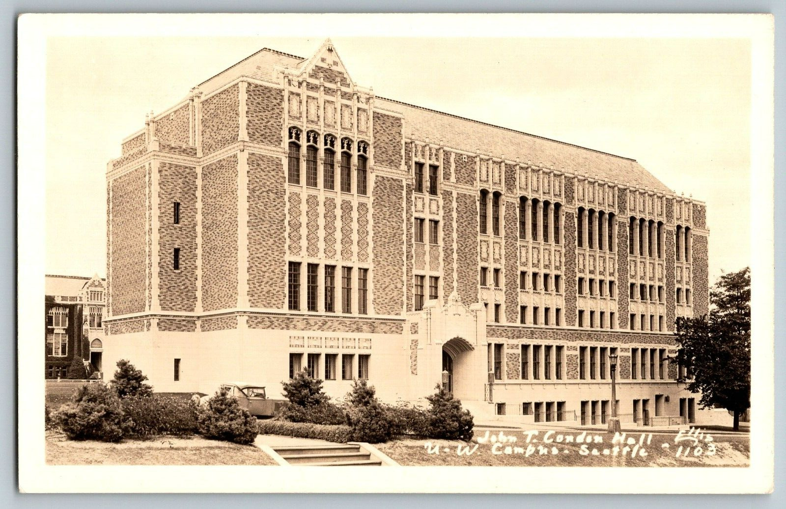 RPPC Vintage Postcard - Washington John T. Condon Hall-Ellis U.W. Campus Seattle