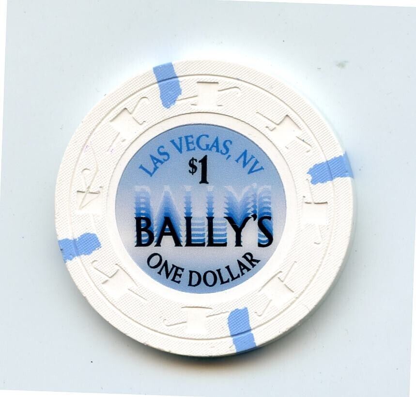 1.00 Chip from the Ballys Casino Las Vegas Nevada Small Inlay