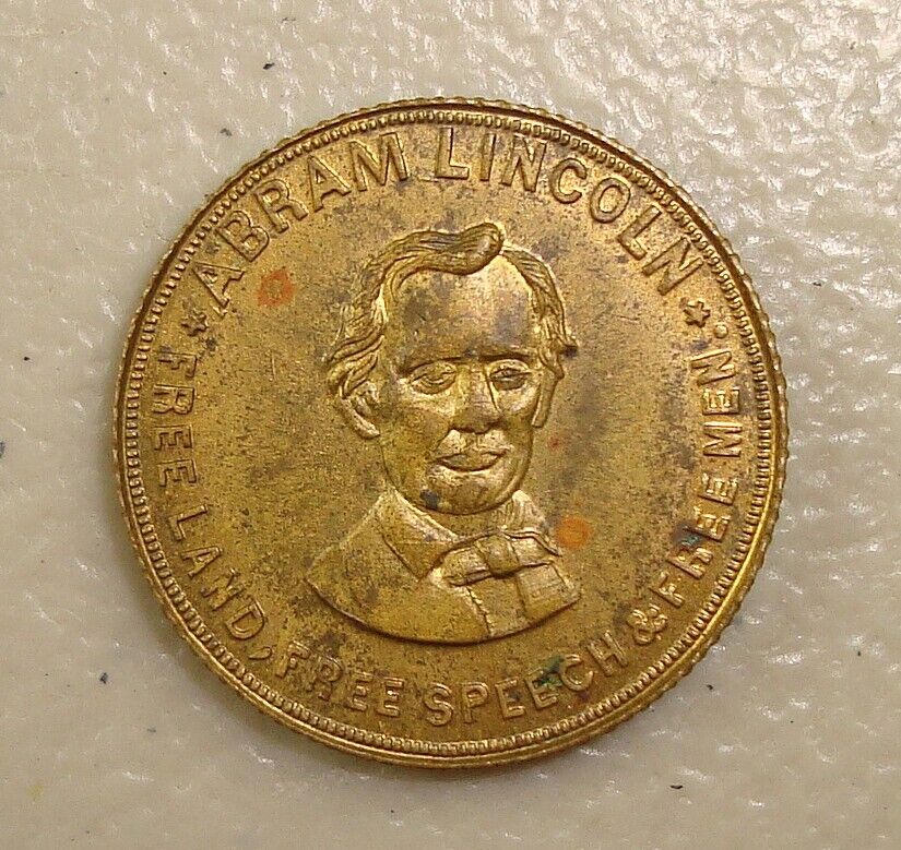 1860 DeWitt-AL 1860-70 Abraham Lincoln Campaign Medal Token Uncirculated