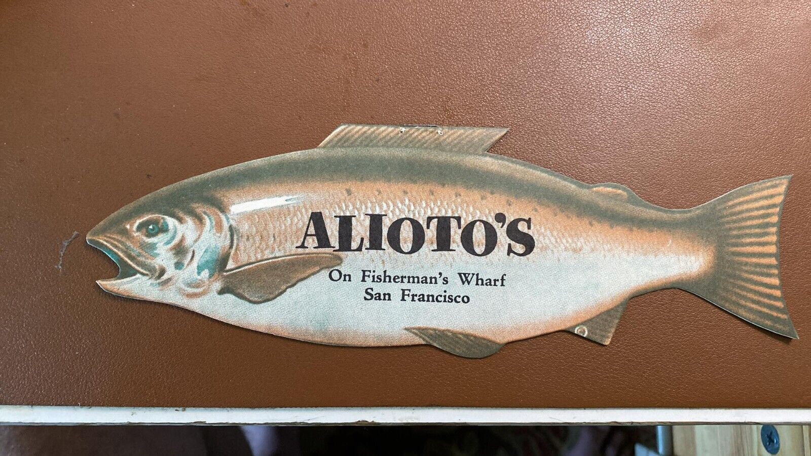 Alioto's Restaurant Fisherman's Wharf San Fran Fish Shaped Recipe Booklet c1960s