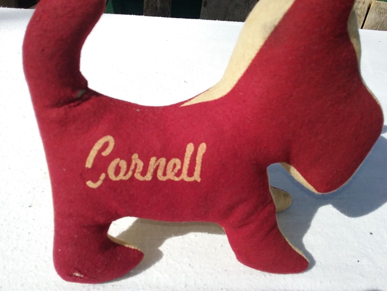 Vintage Cornell University Stuffed Dog Pillow Mascot From 1940s VGC