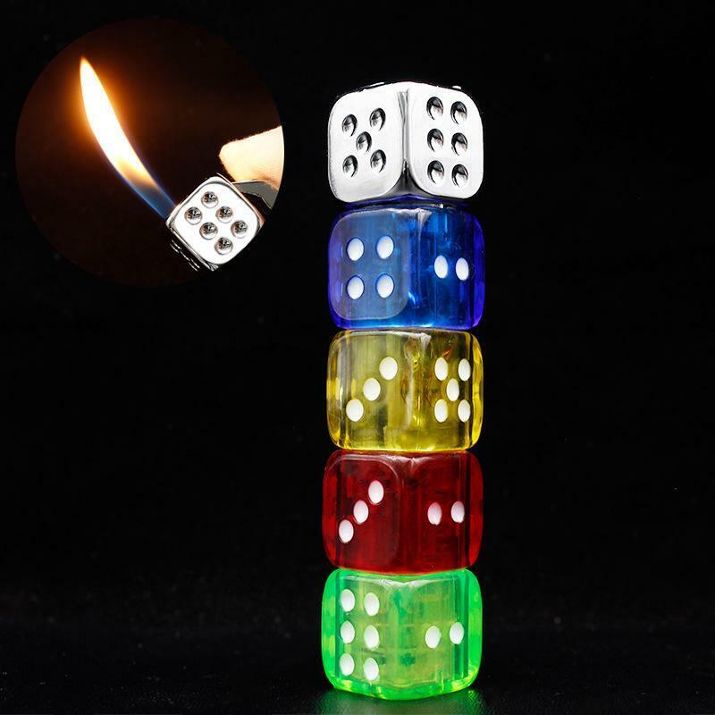 2X Dice Shaped Novelty Lighter, Lights up When Clicked