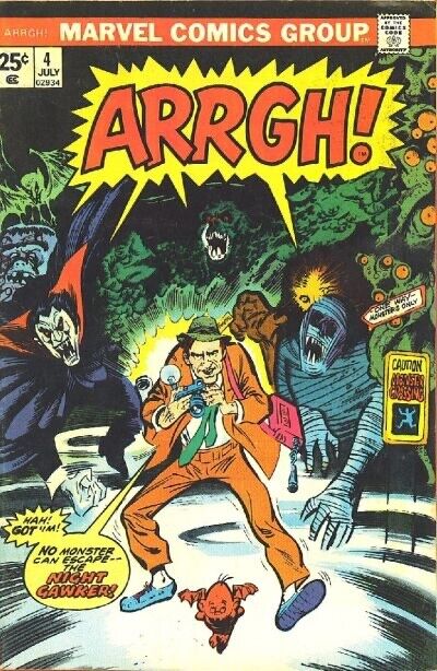 ARRGH #4 F, Monsters, Mad-Like Humor, Marvel Comics 1975 Stock Image