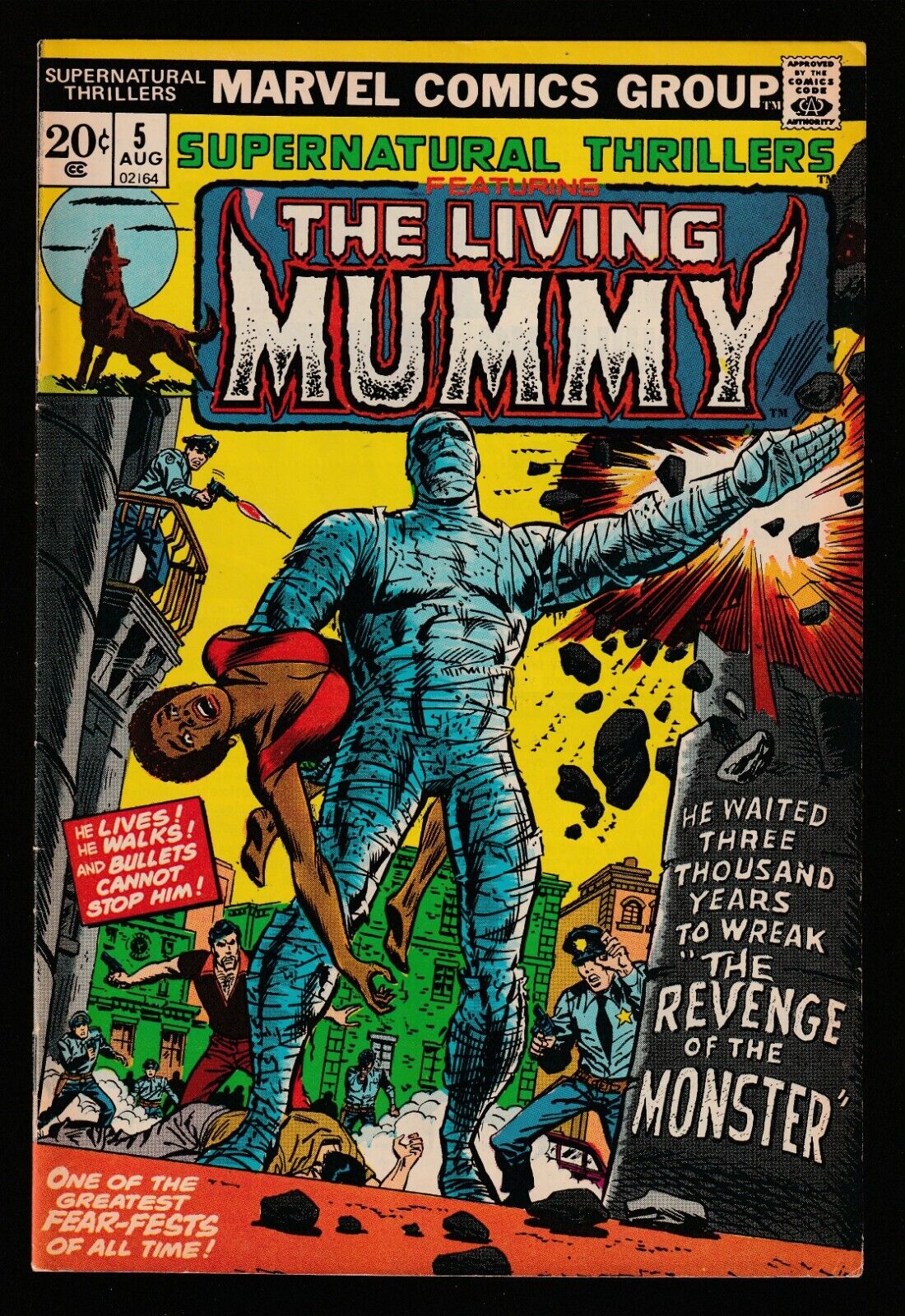Marvel SUPERNATURAL THRILLERS No. 5 (1973) 1st THE LIVING MUMMY FN+