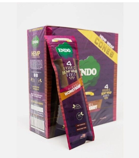 Endo Organic Pre-Rolled Hemp Paper Diesel Honeyberry Box