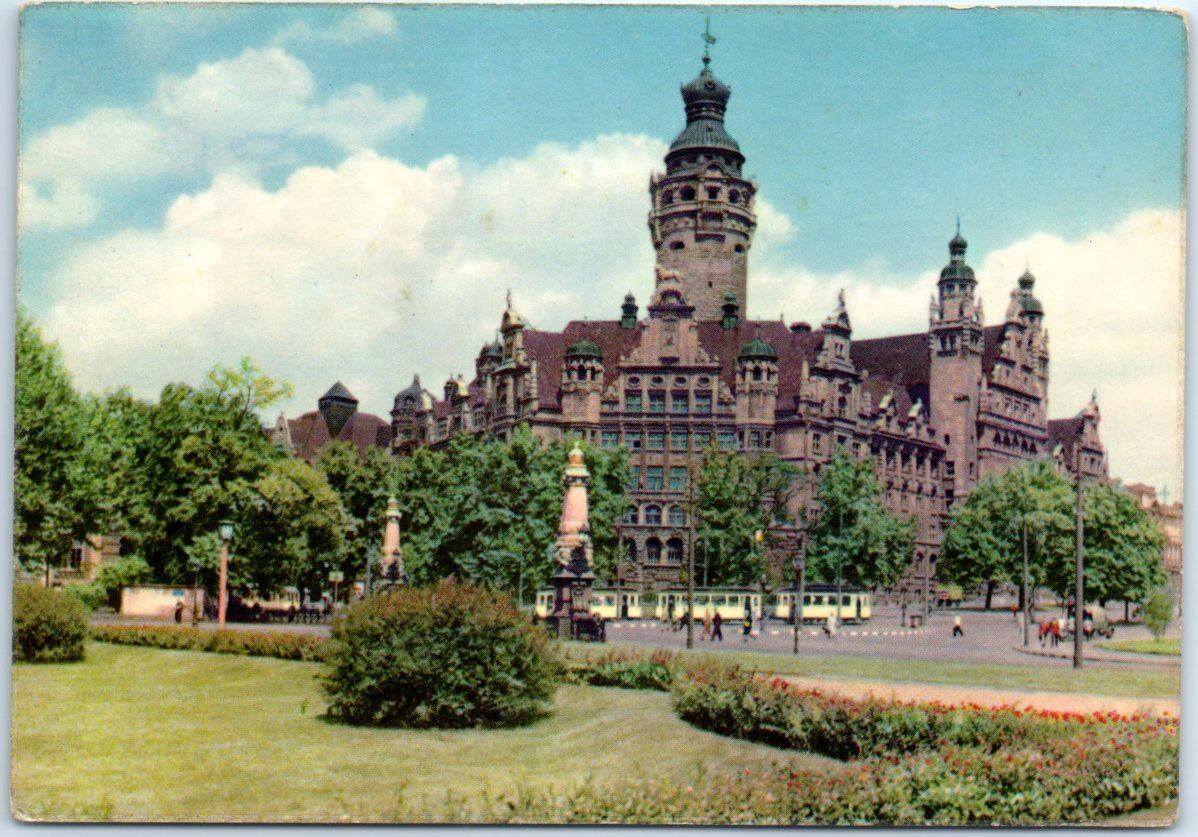 Postcard - New Town Hall - Leipzig, Germany