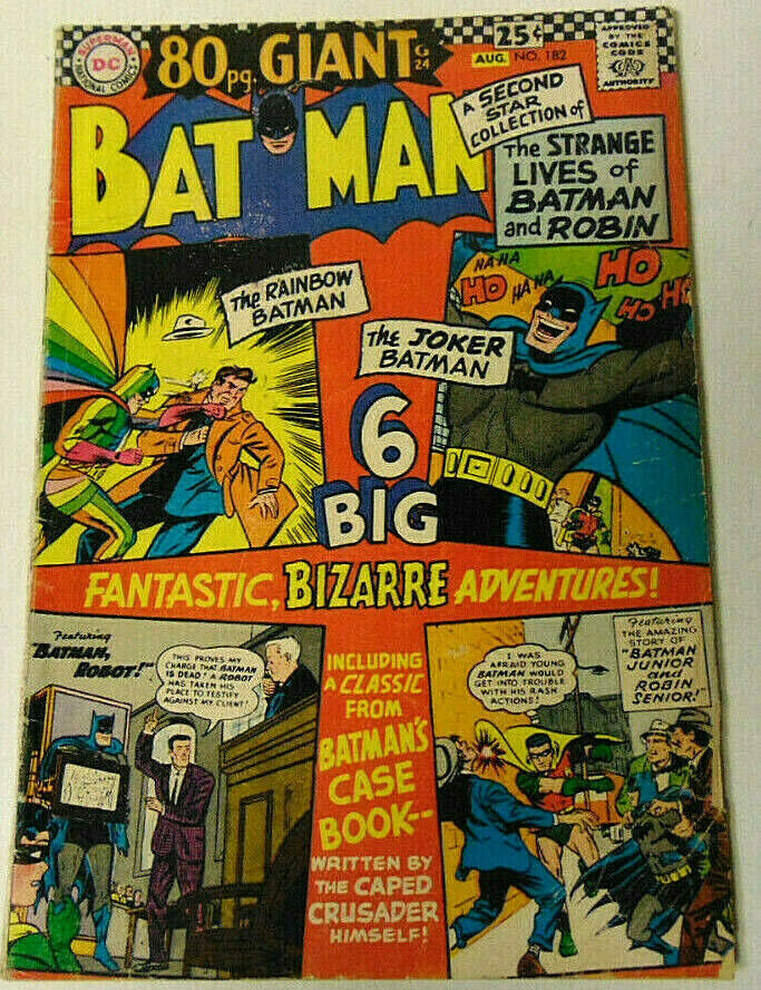 Batman #182 VG 80 Page Giant G24 1966 DC Comics The Joker Batman 