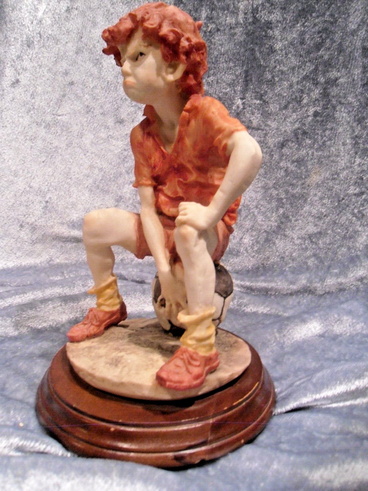 Soccer Player Figurine Hand Painted