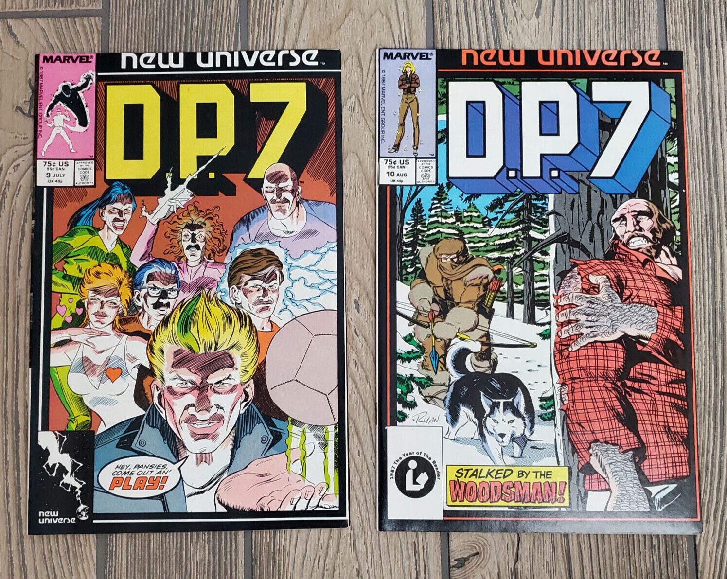 D.P.7 DP7 Lot of 2 Comic Book Issues #9 10 Marvel Comics 1987