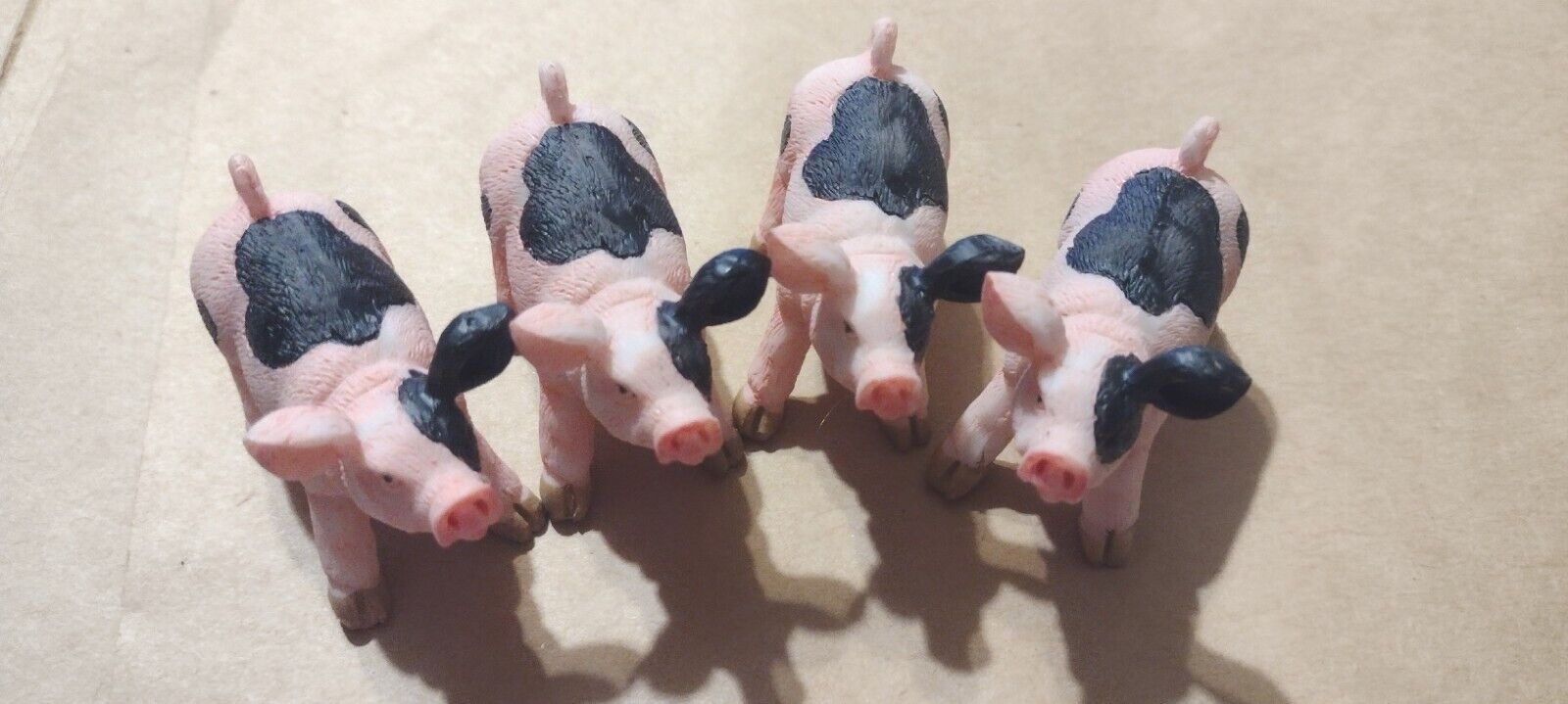 Set Of 4 *Baby Piglet Resin Figurines