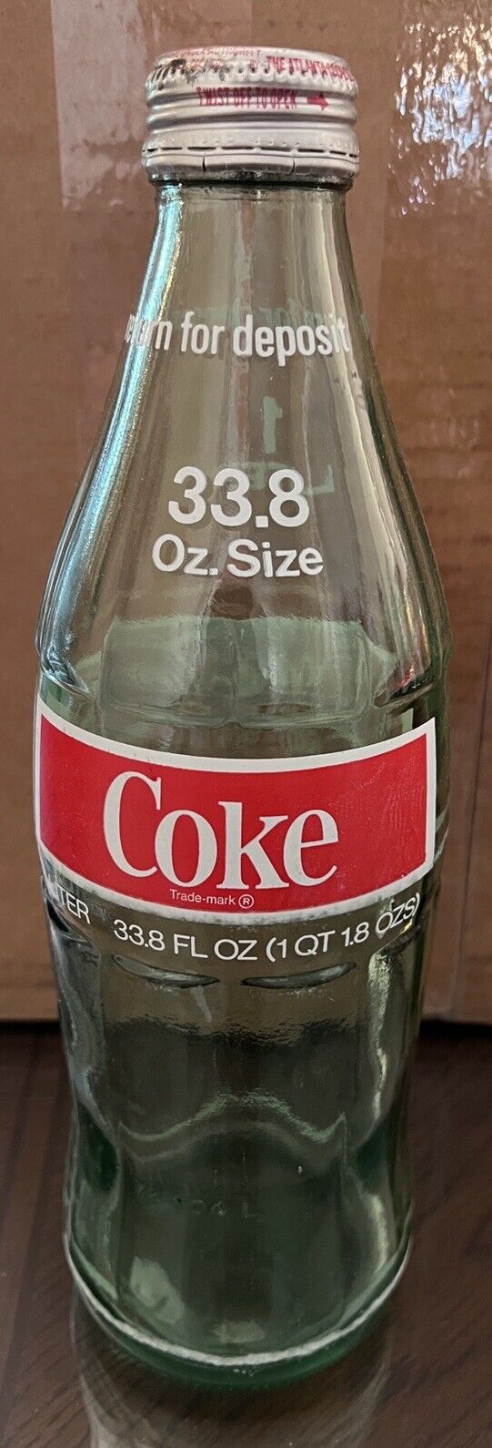 Coca Cola - COKE 1 Liter 33.8 oz Vintage Glass Bottle With Cap