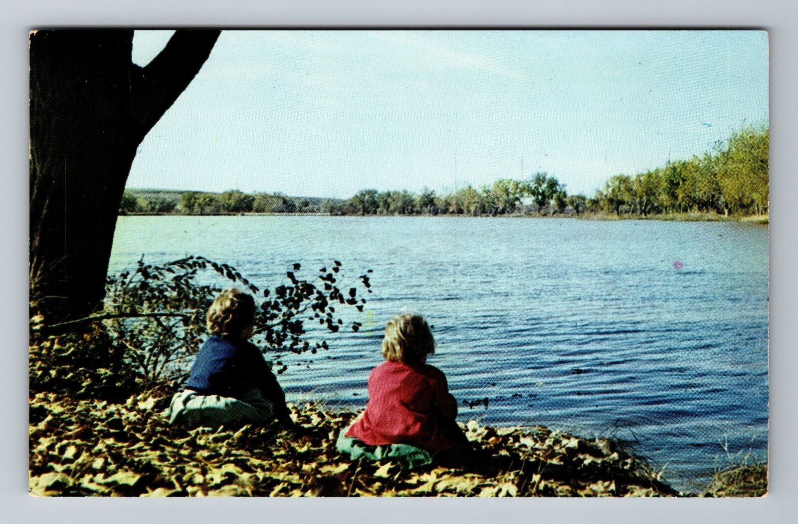 Atwood KS-Kansas, Lake Atwood, Scenic View Area, Vintage Postcard