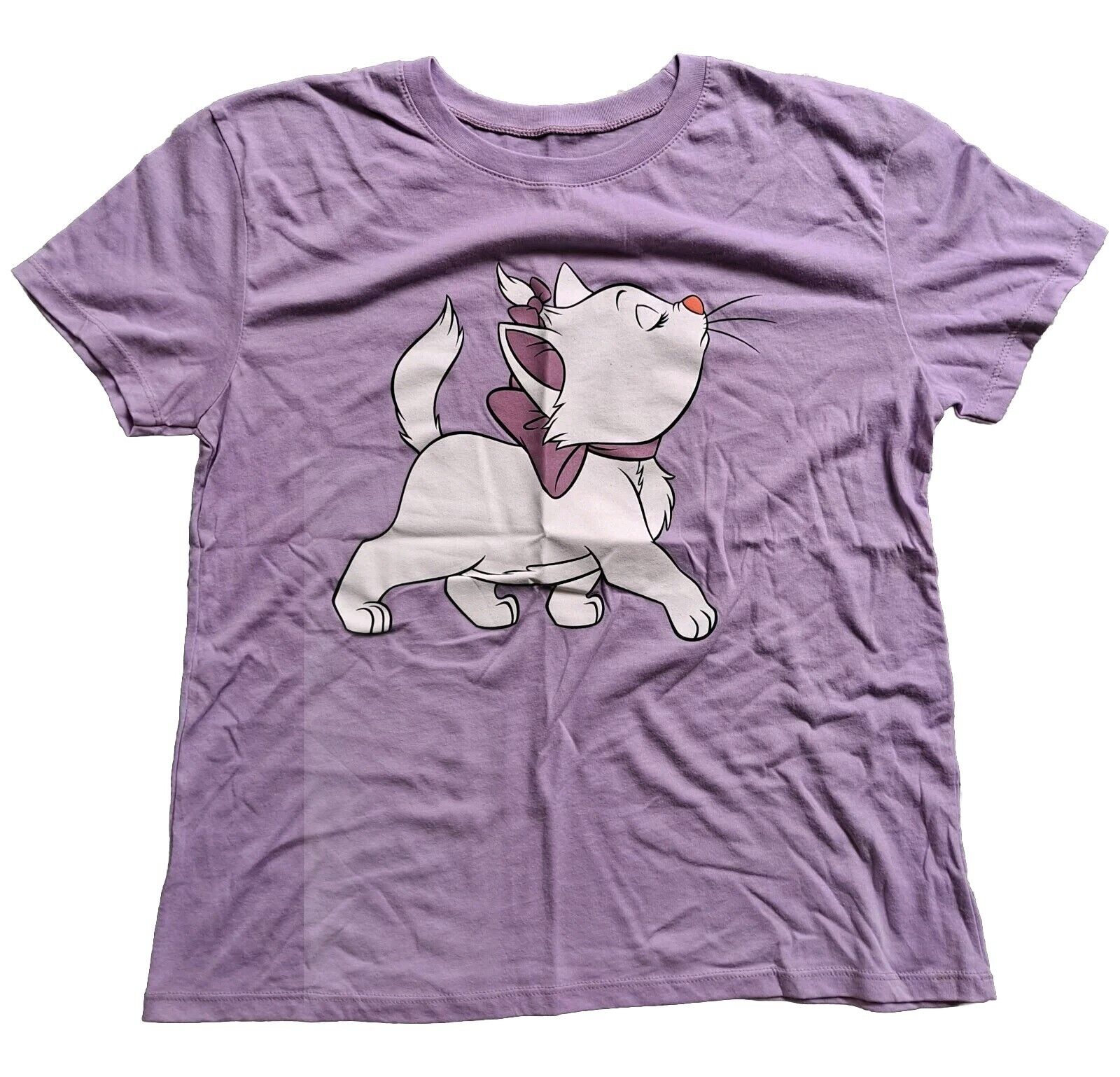 Disney Aristocats Marie Womens Juniors T Shirt Size M New Purple Cat Graphic Tee