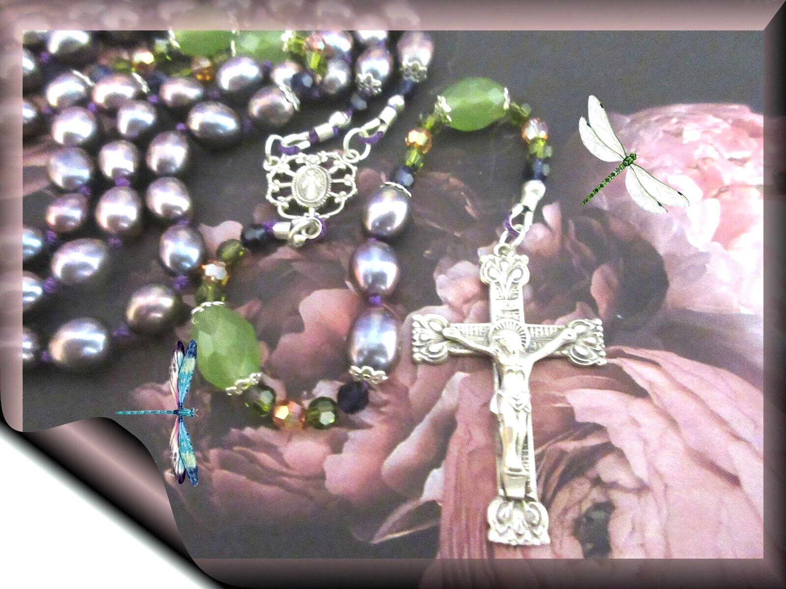 Handmade Freshwater Pearl Rosary Hand-knotted .925 Sterling Silver