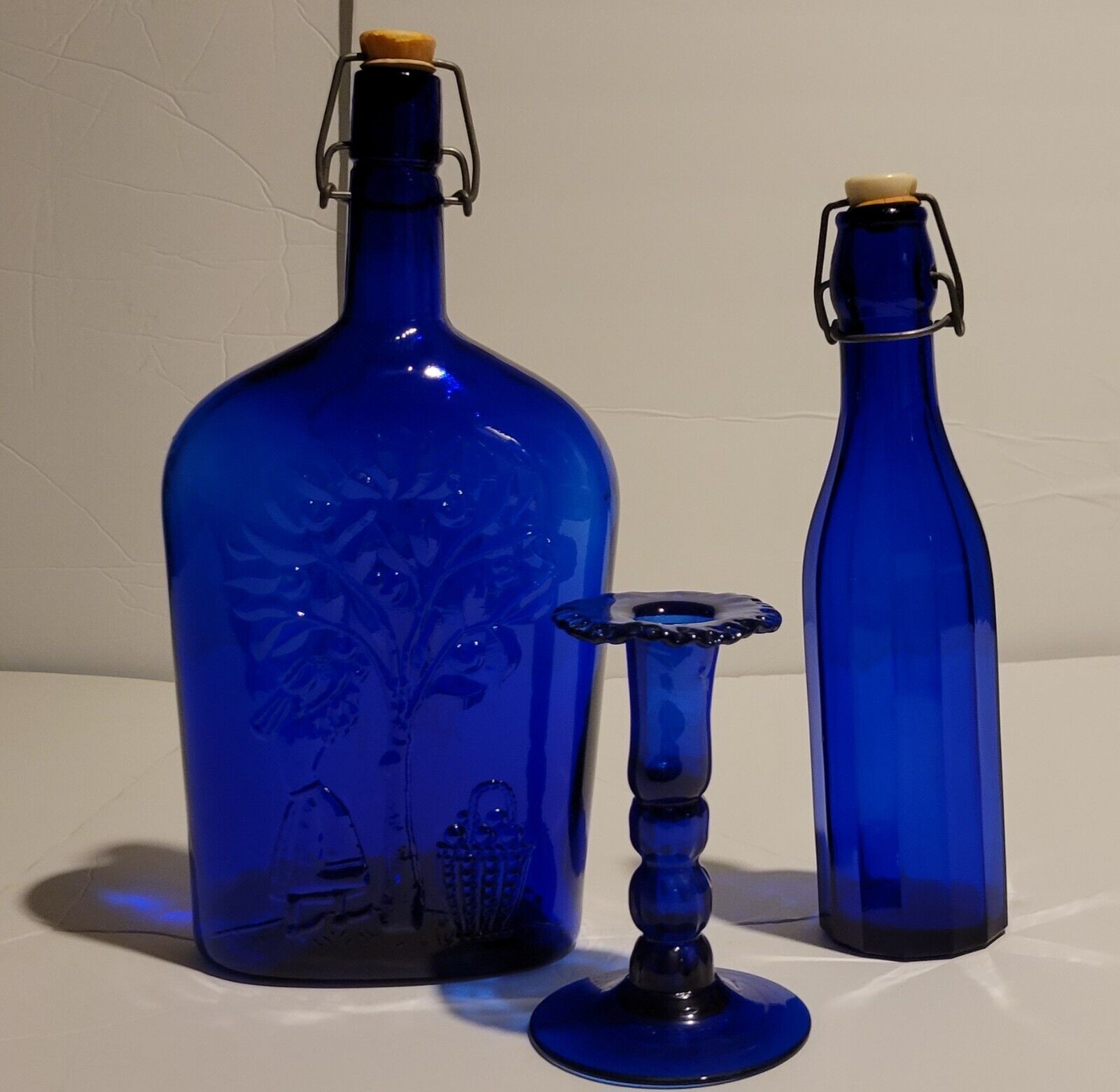Vintage LOT - Mix Of Vintage Colbolt Blue Glass One Is MadeInItaly RestUnbranded