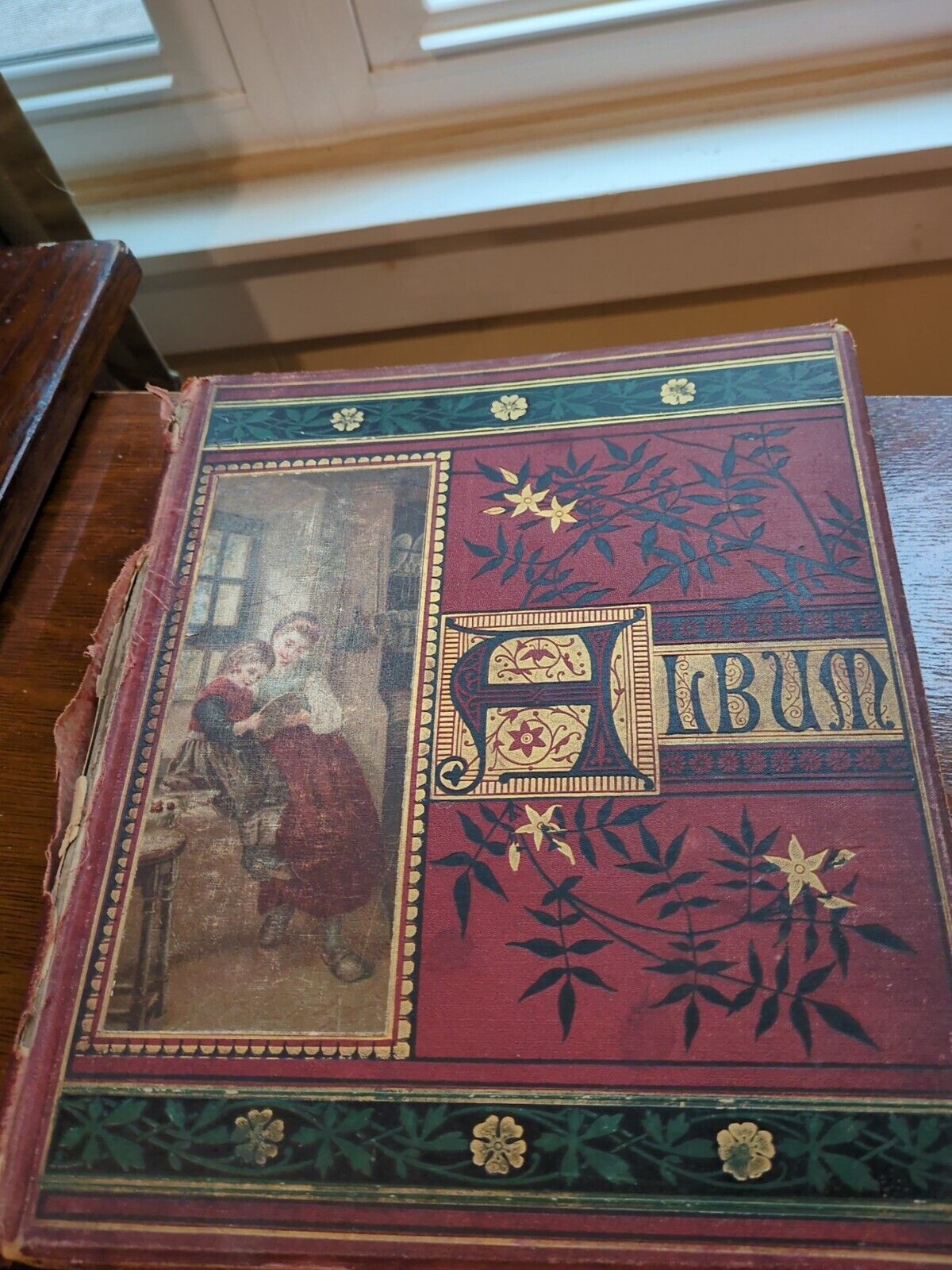 Antique Scrapbook Album With Clippings Looks To Be Late 1800s Early 1900.