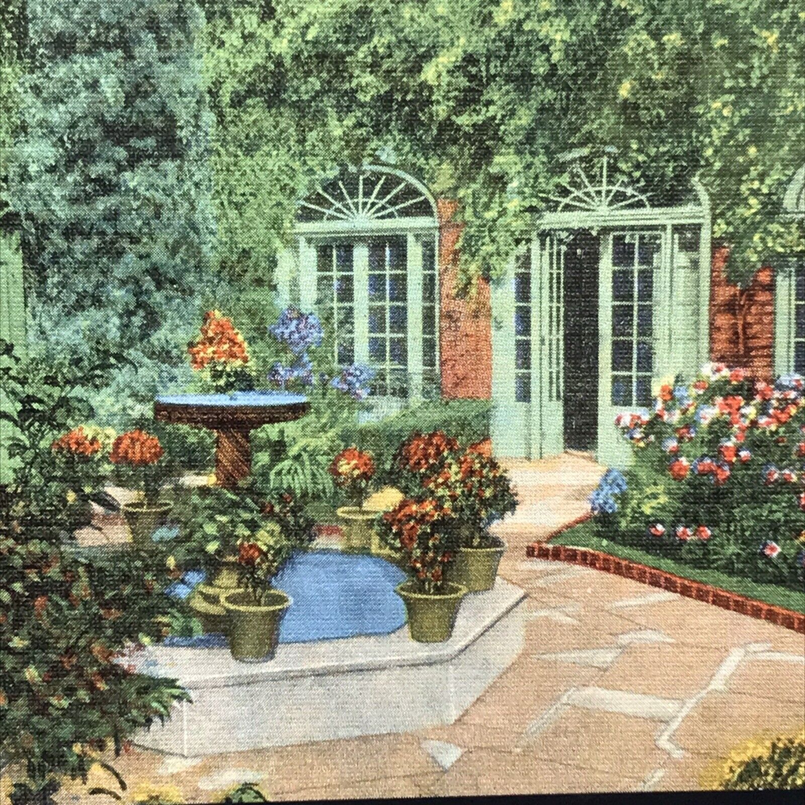 Courtyard of Little Theatre Postcard Linen Vintage New Orleans Louisiana USA