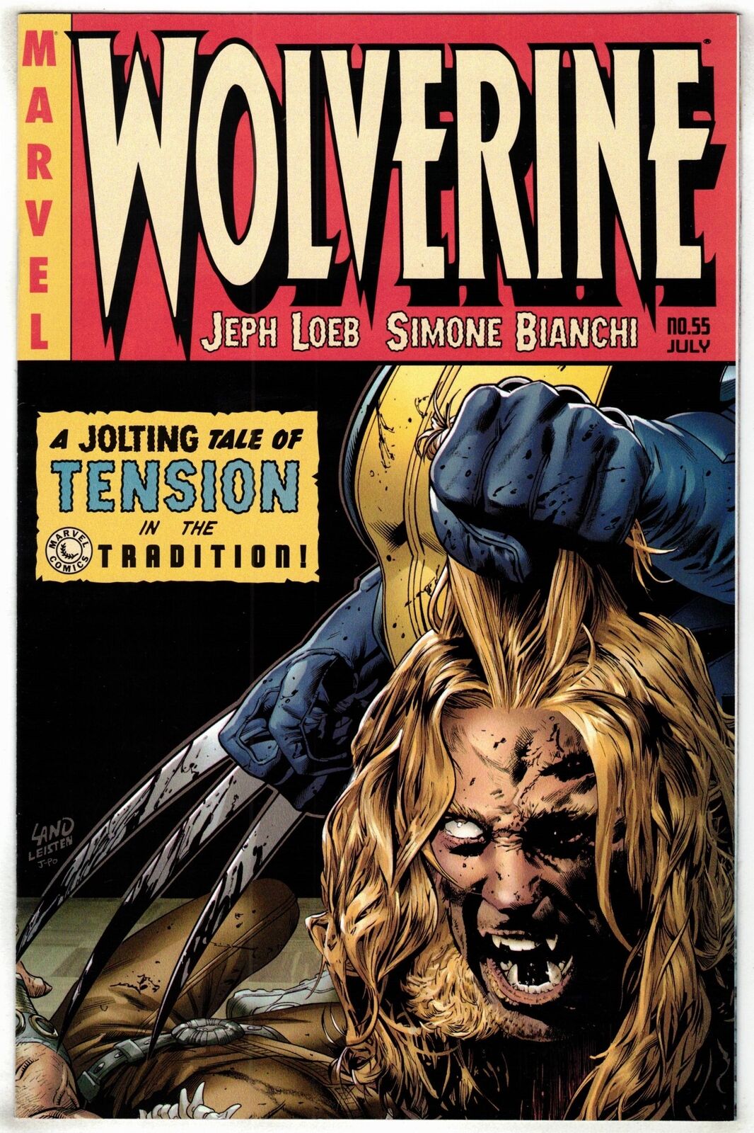 Wolverine #55 Land Horror Homage Variant Vs Sabretooth Marvel 2003 VF/NM
