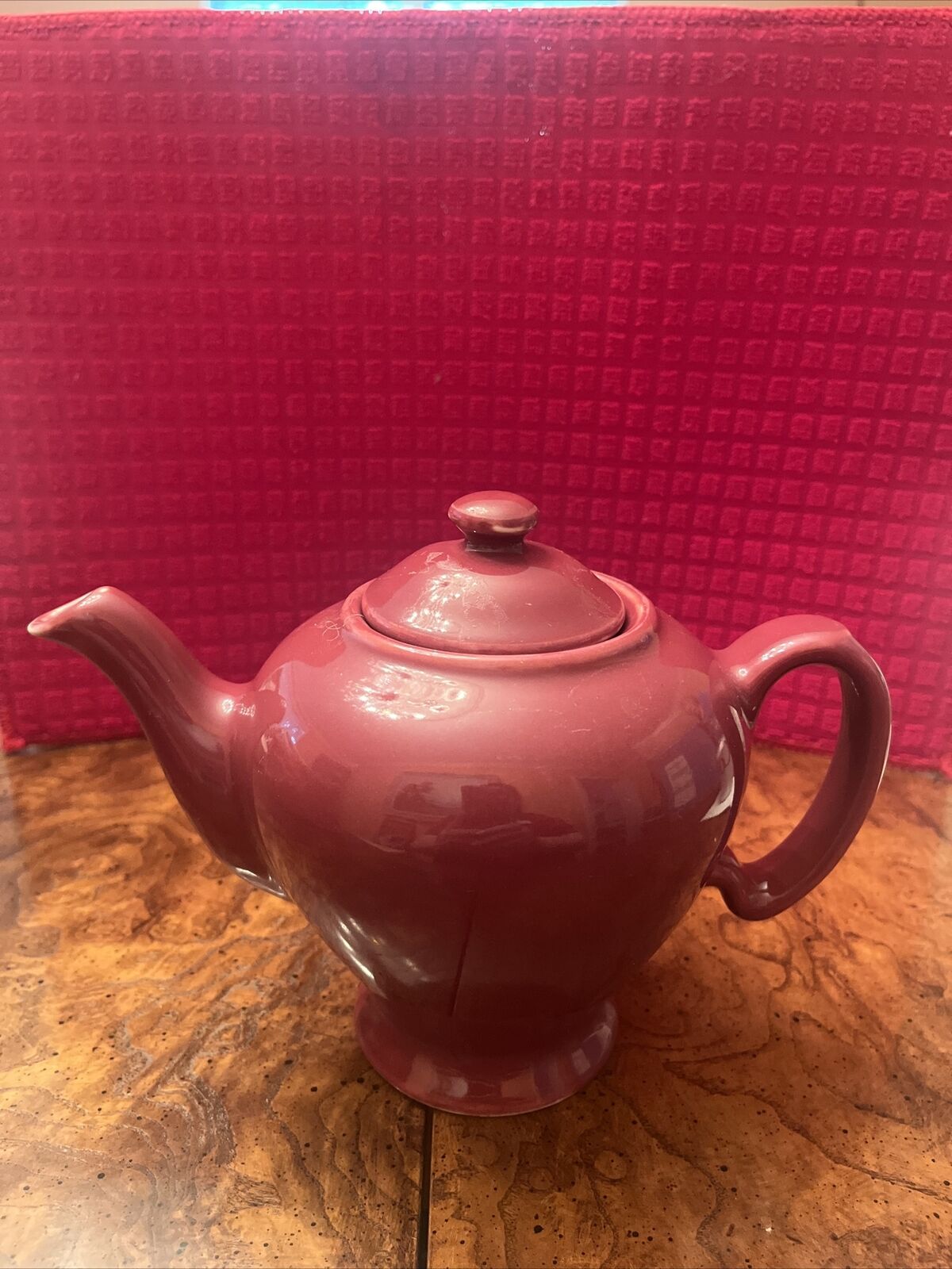 Vintage *McCORMICK TEA POT* BALTIMORE Md. Burgandy Tea pot Cranberry Color