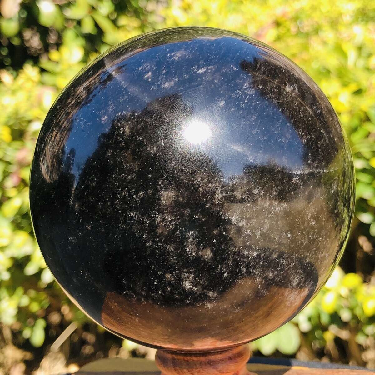 2.26LB TOP Natural Silver Obsidian Sphere Crystal quartz Ball Healing 796