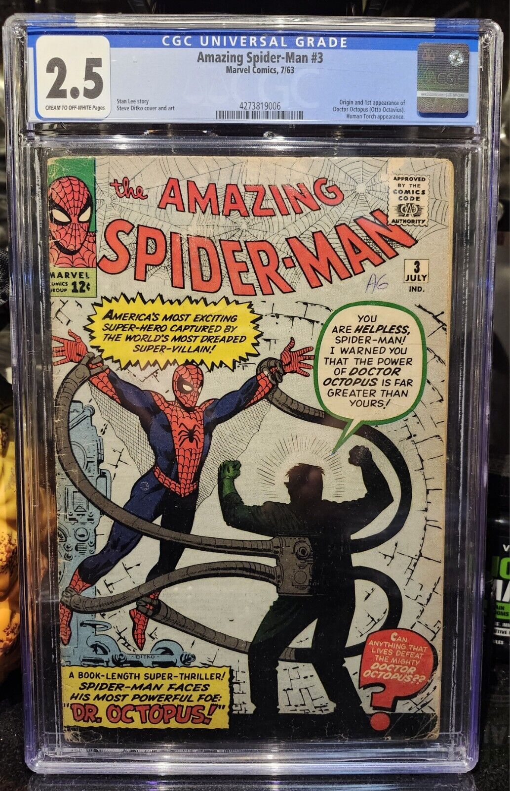Amazing Spider-Man #3 CGC 2.5 Marvel 1963 First appearance of Dr. Octopus